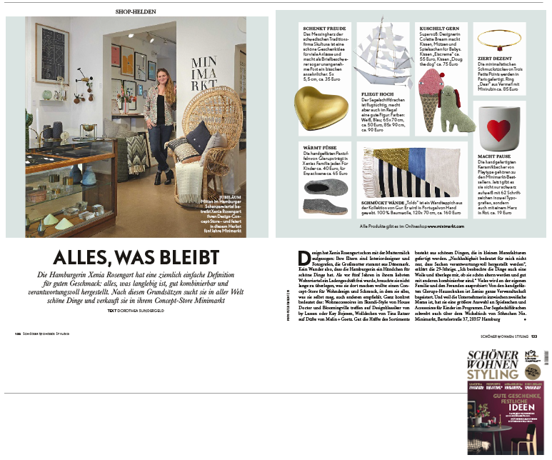 Minimarkt in der SCHNER WOHNEN STYLING Ausgabe Winter 2016