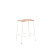 ADAM Stool 50 / Leather & White
