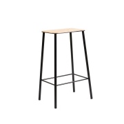 ADAM Stool 65 / Leather & Black
