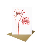 Grußkarte Super High Fives