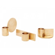 Kerzenhalter-Set FUNDAMENT / brass