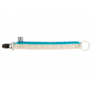 Schnullerband Pompom türkis