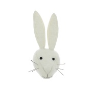 Wanddekoration Mini Hase / weiß