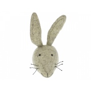 Wanddekoration Mini Hase / grau
