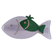 Spange FISH / lavendel & green