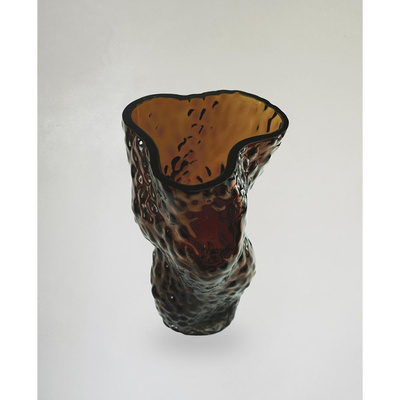 OSTREA ROCK GLASS VASE / rust