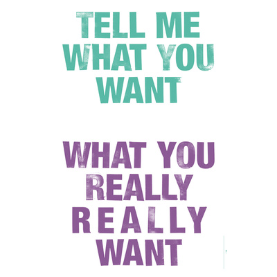 Kunstdruck Tell Me What You Want / mint & lavendel