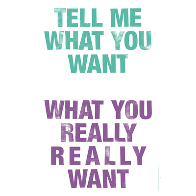 Kunstdruck Tell Me What You Want / mint & lavendel
