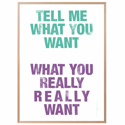 Kunstdruck Tell Me What You Want / mint & lavendel