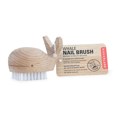 WOODEN WHALE NAIL BRUSH