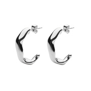 CHUNKY EARRING / polished steel