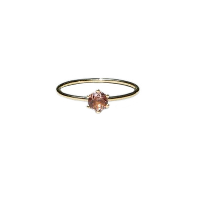 Ring WIRE SOLITAIRE / Rose Tourmaline
