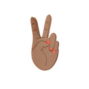 Spange PEACE BLACK
