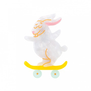 Spange SKATING RABBIT