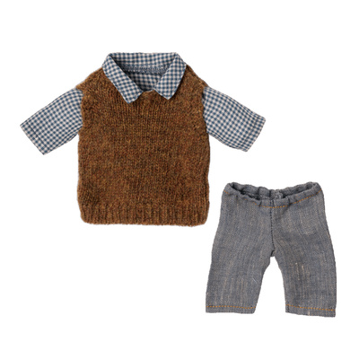 Shirt, Pullunder und Hose fr Teddy Vater