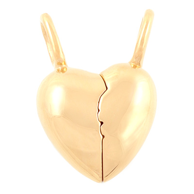 GOLD Broken Heart Pendant / Playlist Of Love