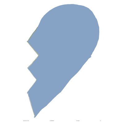 Print Heart links blau / Playlist Of Love