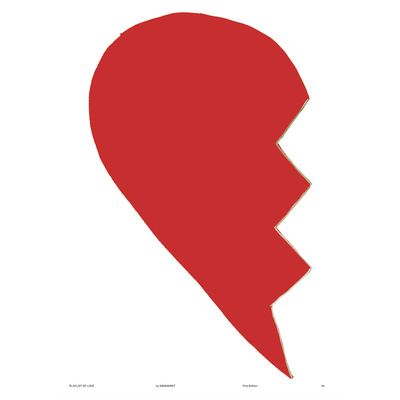 Print Heart links rot / Playlist Of Love