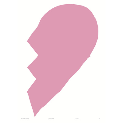 Print Heart rechts pink / Playlist Of Love