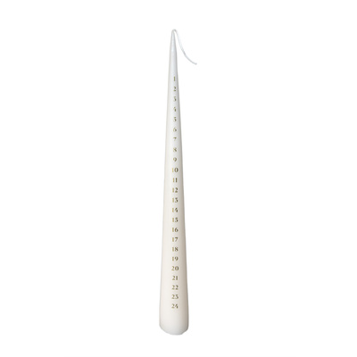 Dezember Kalenderkerze / offwhite