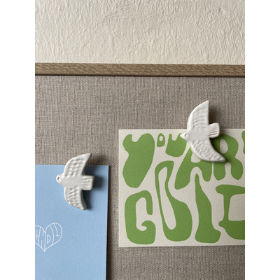 Magnet Taubenform / wei