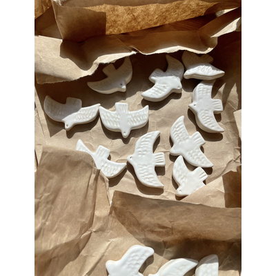 Magnet Taubenform / wei