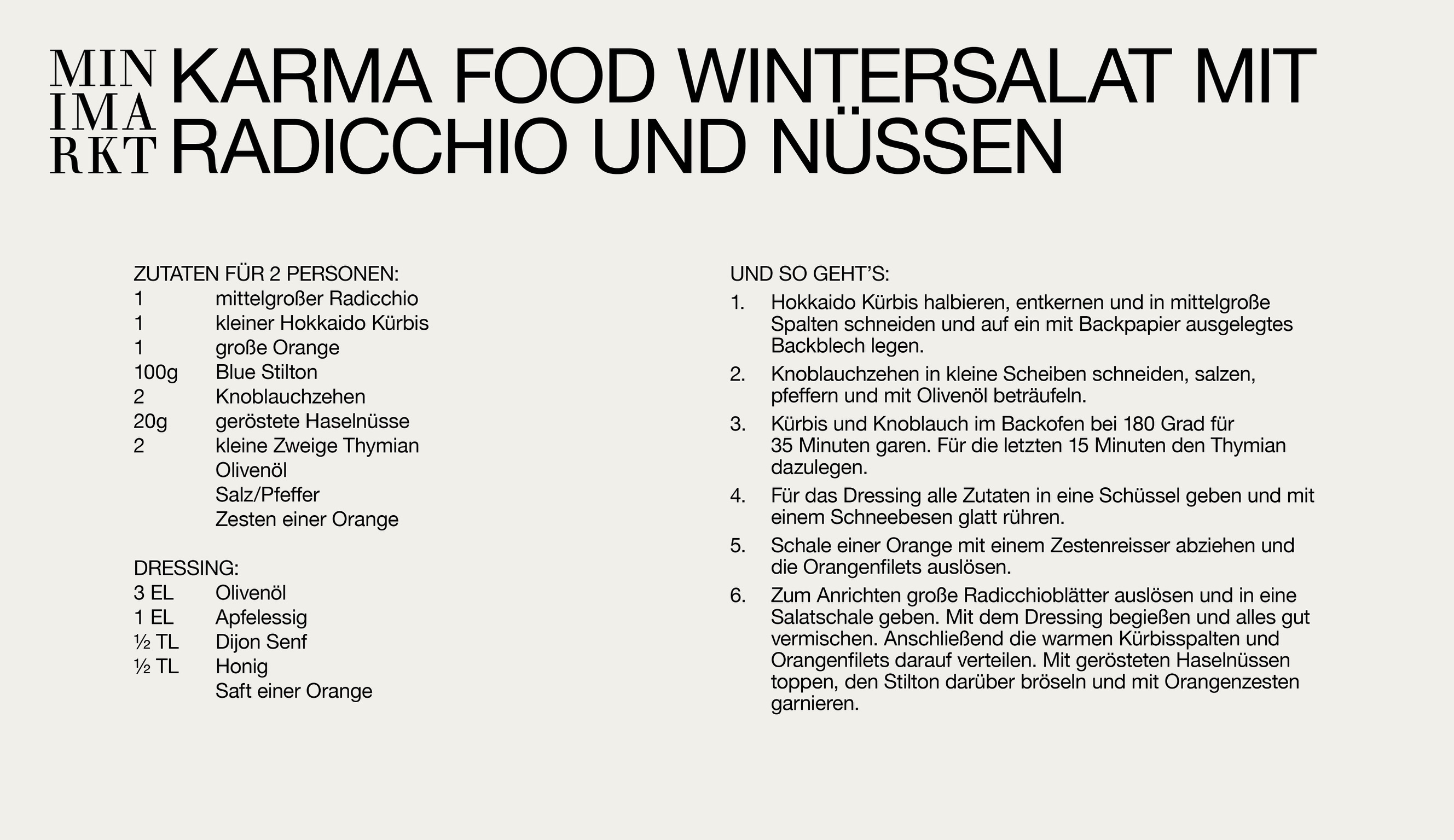 MINIMARKT Friend: Karma Food