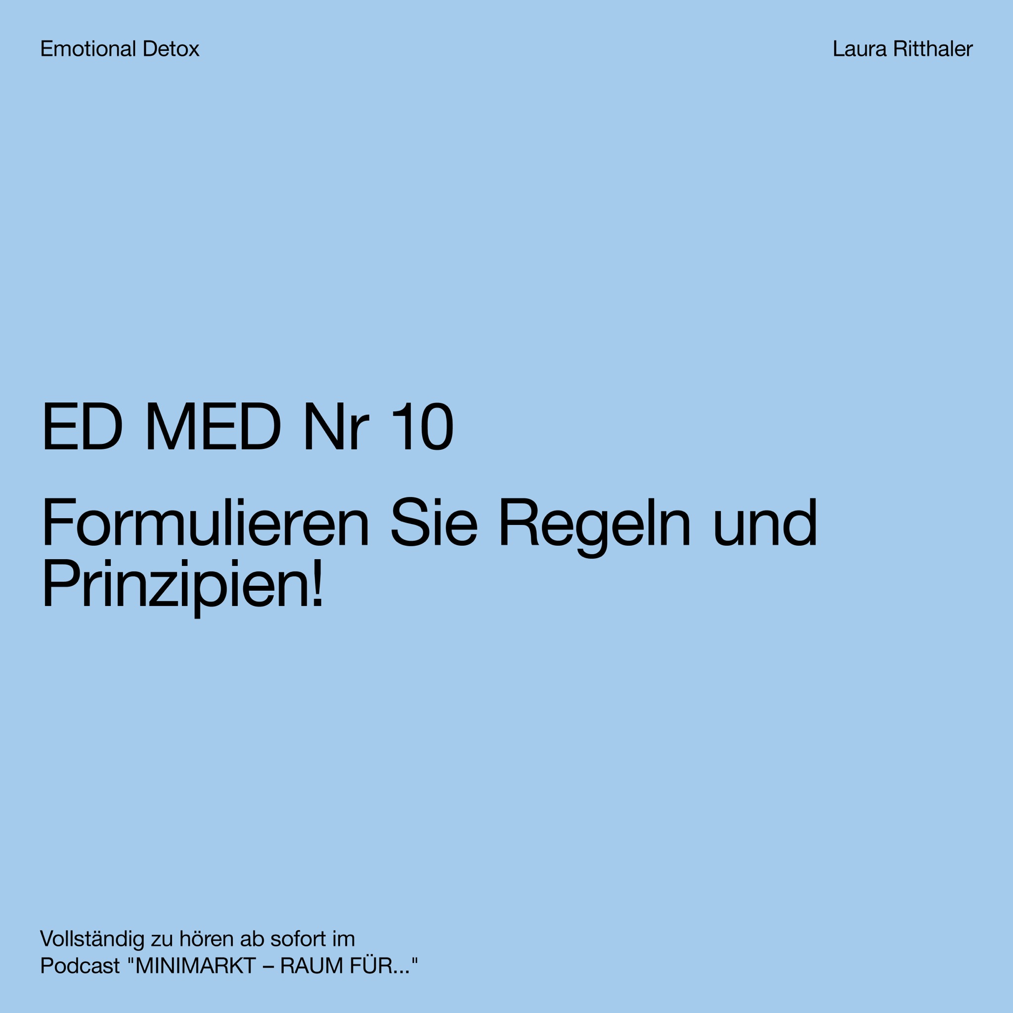 Laura Ritthaler Emotional Detox fr MINIMARKT