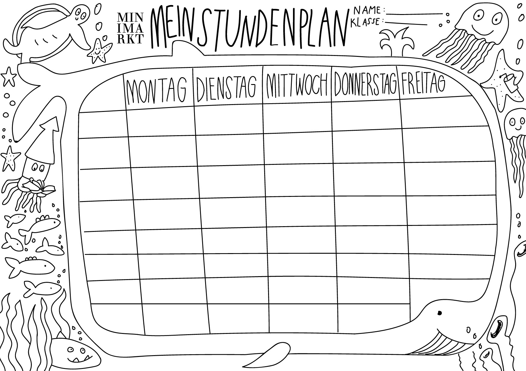 MINIMARKT Stundenplan Splash