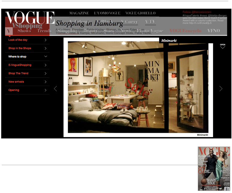 Minimarkt auf Vogue.it