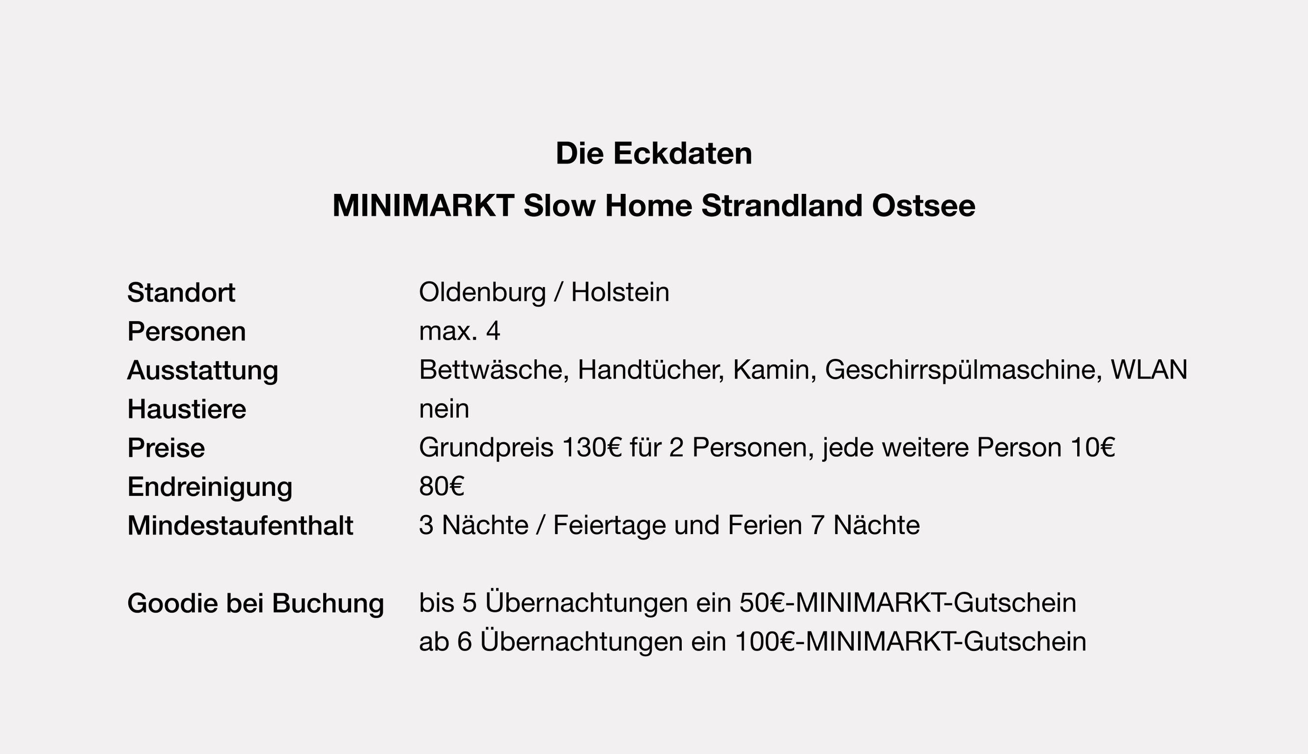 MINIMARKT Slow Home Strandland Ostsee