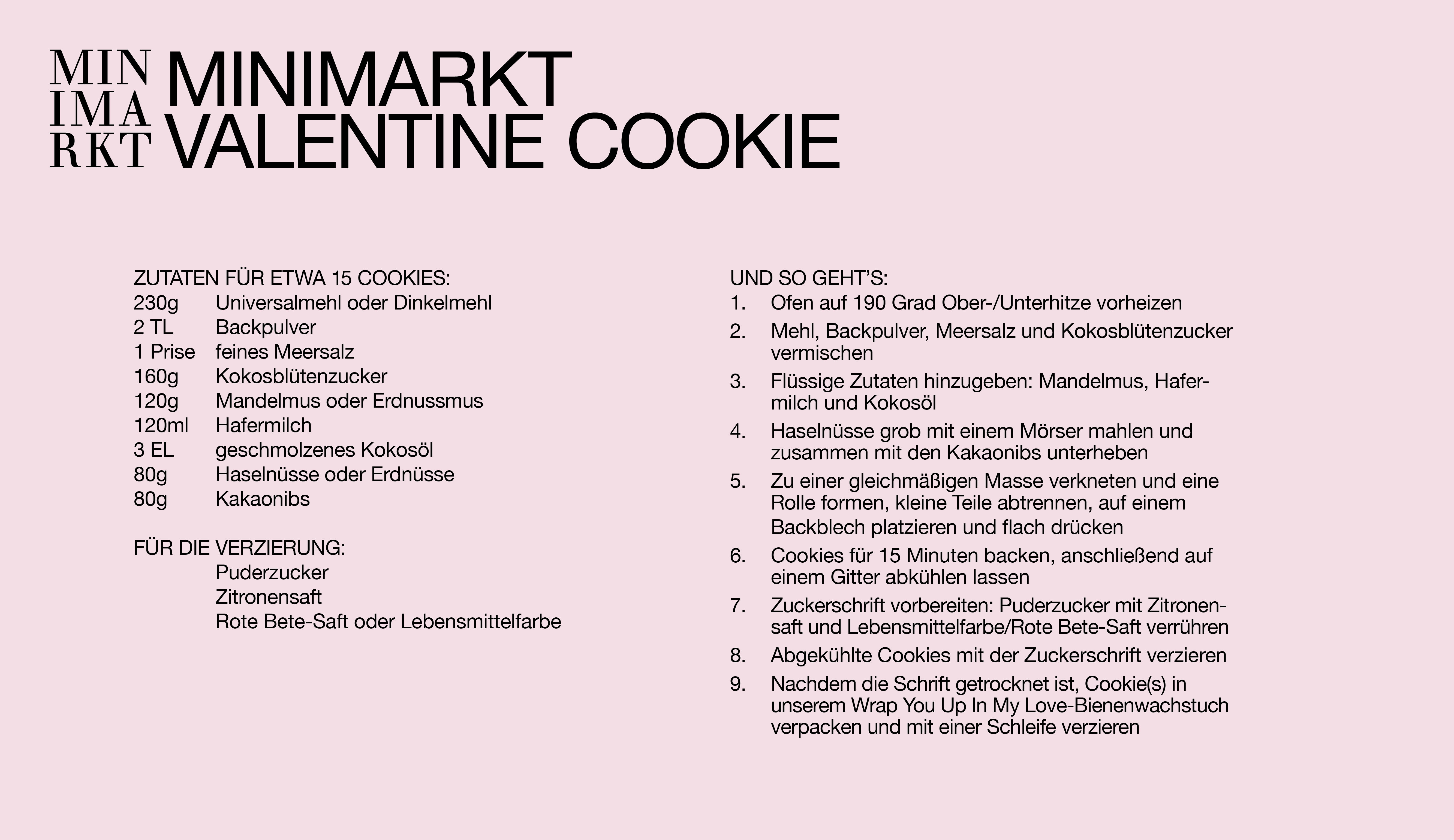 Valentine Cookie MINIMARKT